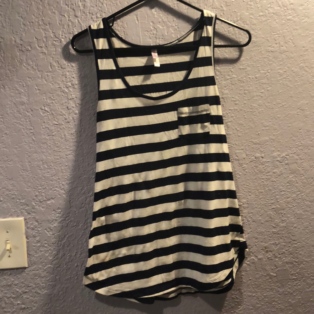 Navy & white striped tank top from Target